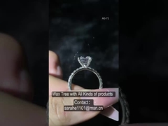 丸い形 スワロフスキー婚約指輪 2.18g カップル 925 シルバー CZ 指輪