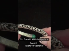 パーソナライズされた 925 ステルリング シルバー ブレスレット マラキット ベゼルセット レディース