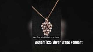 見事な 925 シルバー グレープ ペンダント ネックレス Dainty Jewelry RG