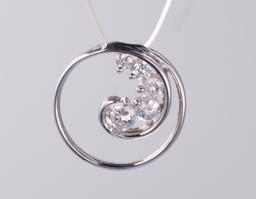 925 シルバー CZ サイレンス 円 繊細 925 シルバー CZ サイレンス 46cm チェーン 925 シルバー CZ サイレンス
