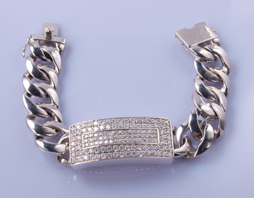 75gずっと間隔Relationship Gifts Bracelets 18cm 12mmキューバのLink Bracelet Silver