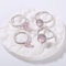 925銀製CZのピンクMoissaniteは女性のための永遠の結婚指輪1.78gを鳴らす