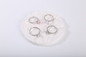 1.30g 925 CZの婚約指輪のカップルのための男女兼用の銀製の結婚指輪