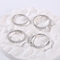 1.30g 925 CZの婚約指輪のカップルのための男女兼用の銀製の結婚指輪