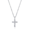 4*7mmの伯爵夫人紫色の銀製CZの十字の吊り下げ式のチョークバルブのネックレスの宝石店