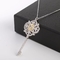 女性のための最も最近の中心のキーCZの吊り下げ式のネックレスは925純銀製のペンダントを魅了する