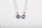 女性のための円形の多色刷りの宝石用原石のペンダント925の純銀製の吊り下げ式のネックレスの宝石類