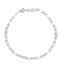 金925の純粋な銀製のブレスレットの女性のためのオンライン明白なペーパークリップの鎖