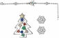 子供の女の子の雪片の星のジングル ベル調節可能なXmasのためのクリスマス ツリーのブレスレット