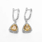 贅沢な925純銀製のスタッドのイヤリング2.60gの黄色い宝石用原石のイヤリング