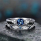 3.0mmの女性のダイヤモンド バンド リング、925の純銀製のダイヤモンドの婚約指輪