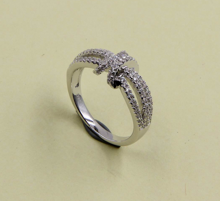 ノット 丸 / 円形 / マルキース AAA級 キュービックジルコニア 男子 925 ステルリング シルバー 結婚指輪 銀 積み重ね可能な指輪
