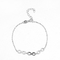 6.5インチ925 Silver CZ Bracelet 7.0g Alphabet Jewelry Friendship Bracelet