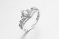 1.87g 925 Silver CZ Rings Sterling Silver Princess Crown Ring OEM