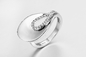 Inregular 925の銀製の婚約指輪はAAAの立方ジルコニアを置いた