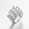 円形のHole Cubic Zirconia Eternity Ring 4.93g Sterling Silver Rings For Women
