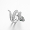 動物の装飾925の銀CZリング立方ジルコニアの純銀製のヘビ リング
