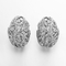 10.41g Thick Sterling Silver Hoop Earrings CZ BirdのNest Earrings