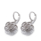4.6g Lotus Flower Stud Earrings Cubic Zirconiaのキューバ人Link Chain Earrings
