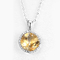 10mm 925 Silver Gemstone Pendant Yellow Triangle Citrine Charms 11月Birthstone