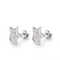 カップルCubic Zirconia Star Stud Earrings 1.37g Sterling Silver Pentagram Earrings