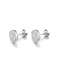 1.58g 925 Silver CZ Earrings反Allergic Round Sparkle Stud Earrings