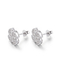 1.58g 925 Silver CZ Earrings反Allergic Round Sparkle Stud Earrings