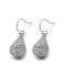 笛Shaped Cubic Zirconia Teardrop Earrings 2.55g Men Sterling Silver Stud Earrings