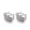 ストリップSemi Circle Stud Earrings 6.44g 8mm Cubic Zirconia Stud Earrings