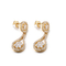 ローズGold 925 Silver CZ Earrings 8.88g Sterling Silver Double Heart Earrings