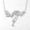 対称のTwin Flower 925 Sterling Silver Necklaces 4.98g St Christopher Pendant
