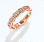 Serpenti Viper 18K Gold Diamond Rings 3.5g 18KローズGold Wedding Band