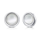 円形のスタッドのイヤリングの女性のためのAAA+ 925銀製CZのイヤリングを純銀製