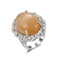 石925の女性のための銀製の宝石用原石リング3.2g楕円形の卵の形を磨きなさい