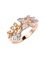 ローズの金18のカラットの結婚指輪の蝶ダイヤモンド0.24ct対明快さ