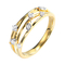 0.1ct 18Kの金のダイヤモンド指輪対明快さ3gramの気高い様式