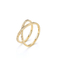 ダイヤモンド指輪0.39ctの十字リングが付いている女性の18kの金は円形の華麗な切口を形づける