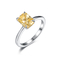 西洋ナシ形の溝925女性のための銀製CZリング型の婚約指輪