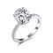 925純銀製のダイヤモンドの6.0mmの円形の定形気高い様式を婚約指輪