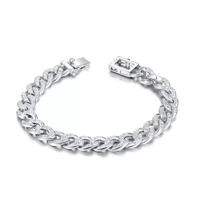7.05g Hip HopのBlingのブレスレットの手紙のダイヤモンドのカップル